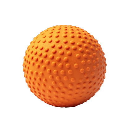 Widex Durable Dog Ball for Aggressive Chewers - Tough Natural Rubber Dental Treat Toy - High Bounce & Easy to Clean - Non-Toxic Orange Toy for Large & Medium Dogs