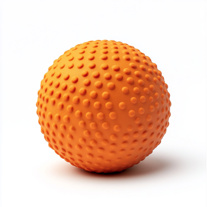 Widex Durable Dog Ball for Aggressive Chewers - Tough Natural Rubber Dental Treat Toy - High Bounce & Easy to Clean - Non-Toxic Orange Toy for Large & Medium Dogs