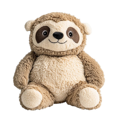 Widex Squeaky Plush Toy for Dogs - Multi-Texture Comfort Sloth with Crinkle Paper & Squeaker - Soft Fleece for Cuddling & Interactive Play - Small to Medium Breeds