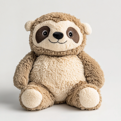 Widex Squeaky Plush Toy for Dogs - Multi-Texture Comfort Sloth with Crinkle Paper & Squeaker - Soft Fleece for Cuddling & Interactive Play - Small to Medium Breeds